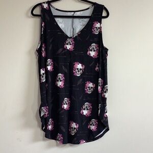 Torrid super Soft black skull  sleeveless top